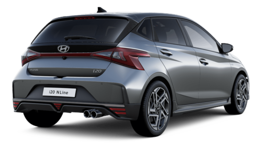 Hyundai i20 N Line silber heck