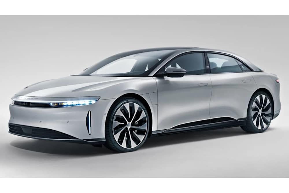 Lucid Air Silber Vorderansicht