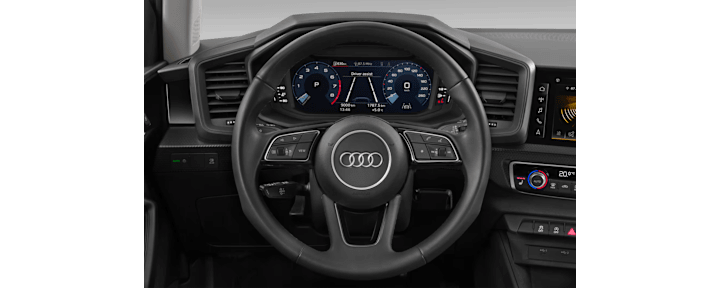 Audi A1 Fahrer Perspektive mit Dashboard