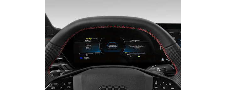 Audi A6 Lenkradansicht mit Dashboard