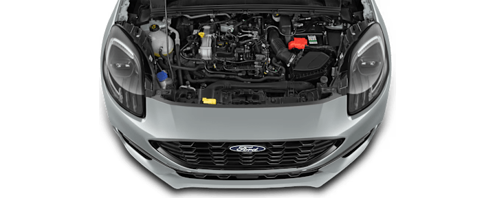 Ford Puma Motoransicht mit offener Motorhaube