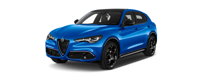 Alfa Romeo Stelvio front view blue