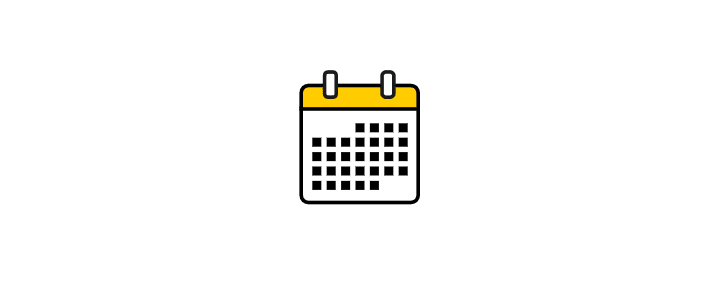 Piktogramm Kalender mit Monaten