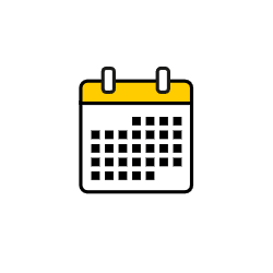 Piktogramm Kalender mit Monaten