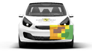 Frontalcrash fahrende Barriere
