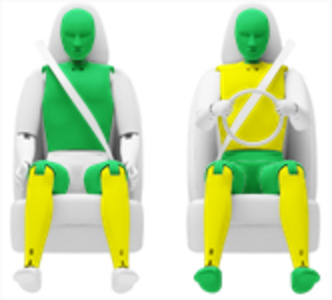 Frontalcrash fahrende Barriere