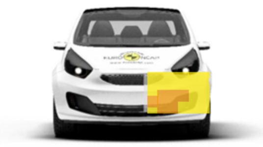 Frontalcrash fahrende Barriere