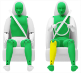 Frontalcrash fahrende Barriere