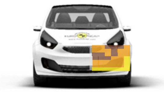 Frontalcrash fahrende Barriere