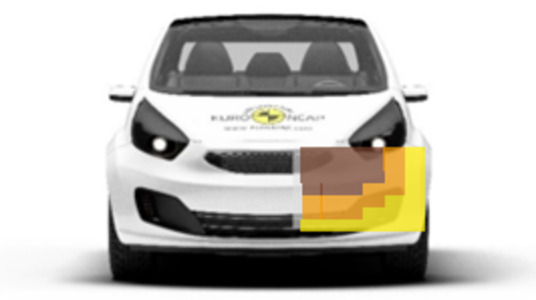 Frontalcrash fahrende Barriere