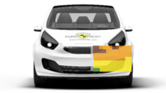 Frontalcrash fahrende Barriere