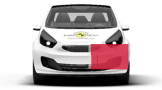 Frontalcrash fahrende Barriere