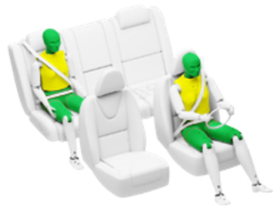 Front volle Überdeckung