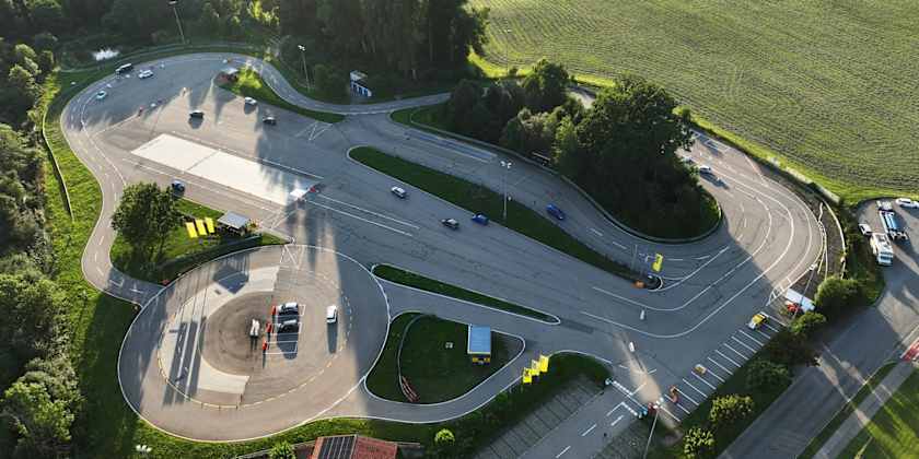 Verkehrsübungsplatz ADAC aus der Vogelperspektive