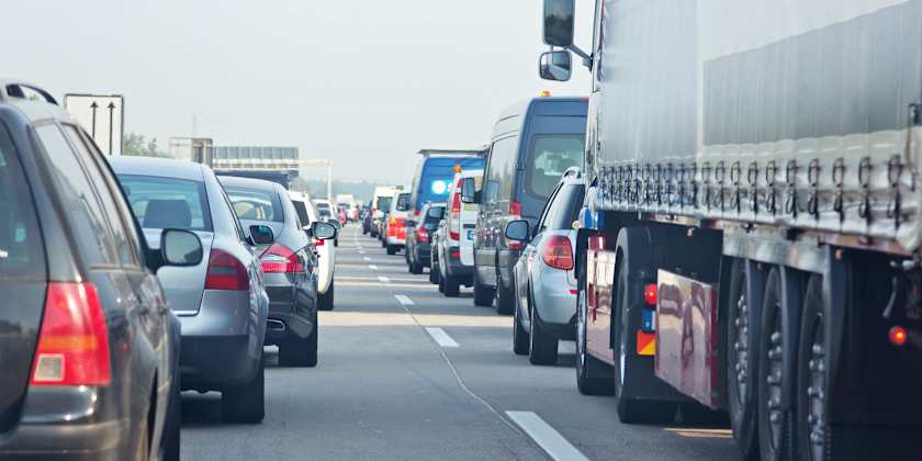 Stau auf der Autobahn