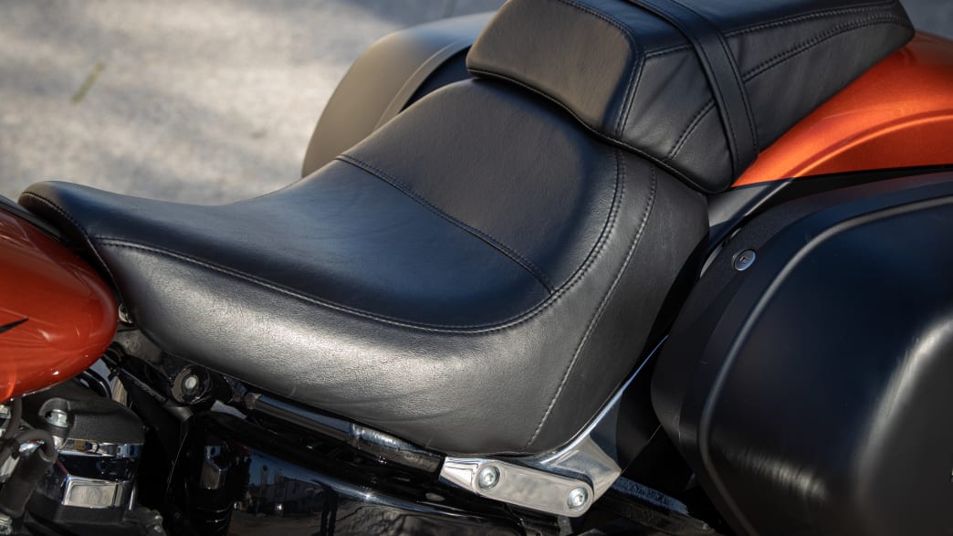 Die Sitzfläche einer Harley Davidson Sport Glide