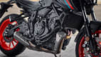 Die Reifenansicht eines Yamaha MT-07 Motorrads
