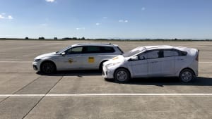 Cut in Test beim EuroNCAP Automated Driving Test