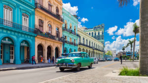 Ein Oltimer in Havanna  auf Kuba