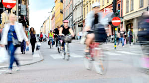 Radfahrer im Straßenverkehr