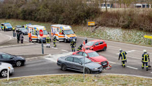 Unfall an der Kaufland-Kreuzung L1100 Steinheim an der Murr