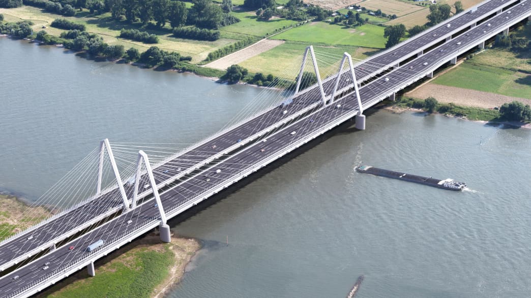 Fotomontage der neuen Leverkusener Brücke