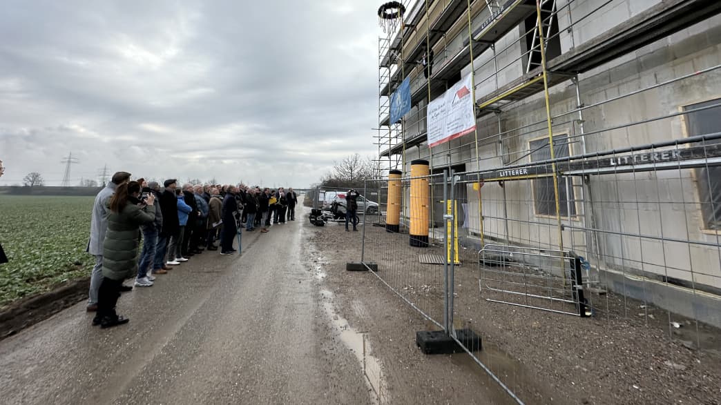 Richtfest am neuen Schulungsgebäude des ADAC Nordbaden in Heidelberg. Die ADAC Fahrsicherheitsanlage in Heidelberg wird modernisiert. Insgesamt investiert der Club rund sieben Millionen Euro.
