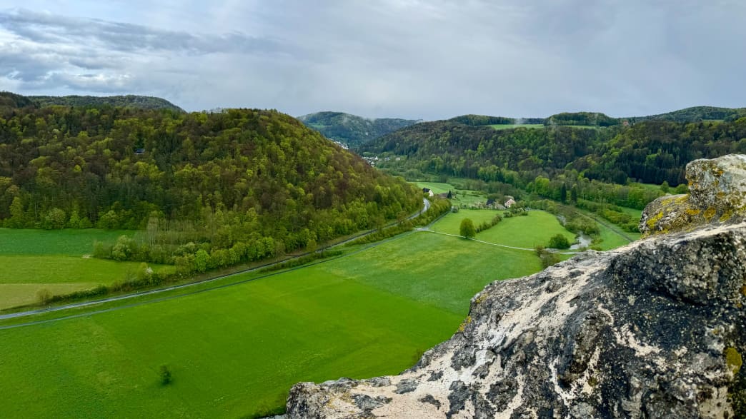 Blick auf das Wiesenttal in der Fränkischen Schweiz