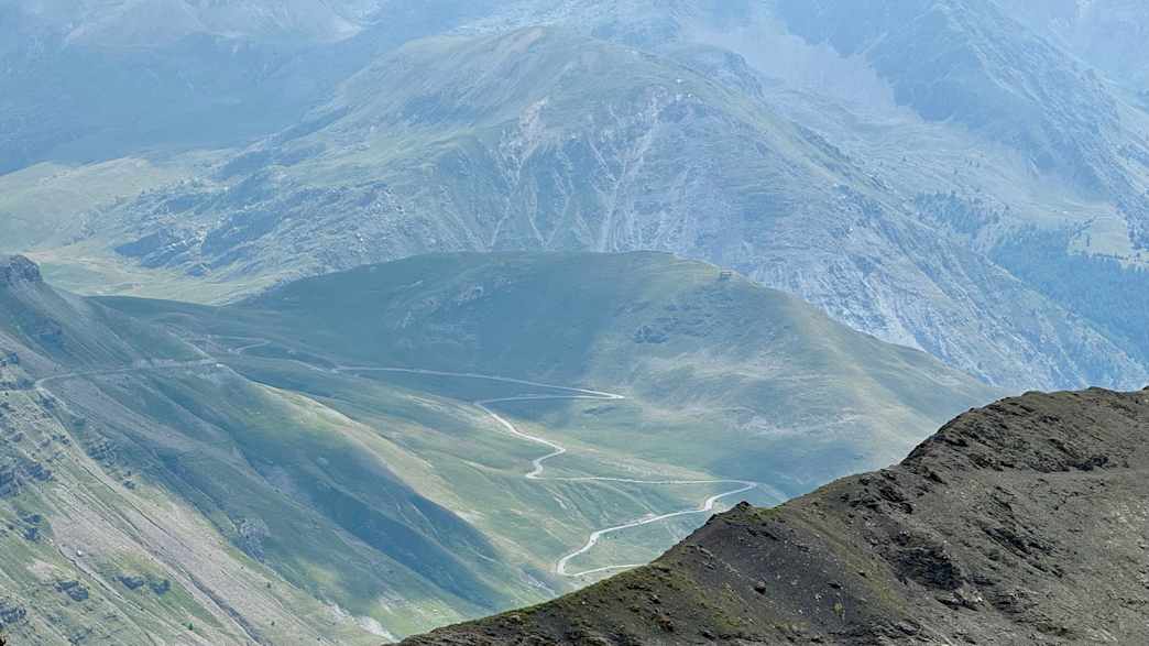 Streckenverlauf am Col de la Bonette