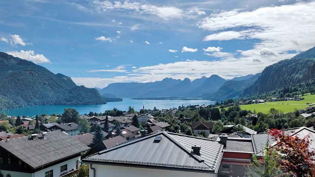 Aussicht auf den Wolfgangsee in Slowenien