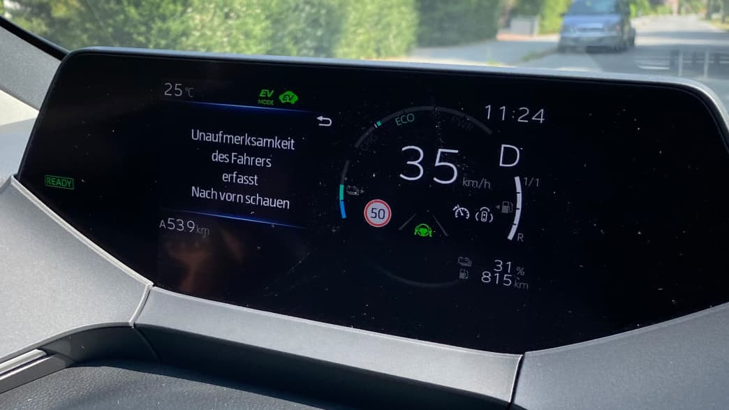 Display des Toyota Prius