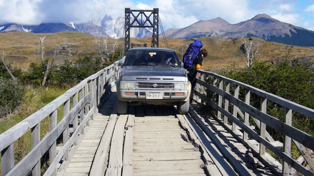 Chile Brücke Rio Paine