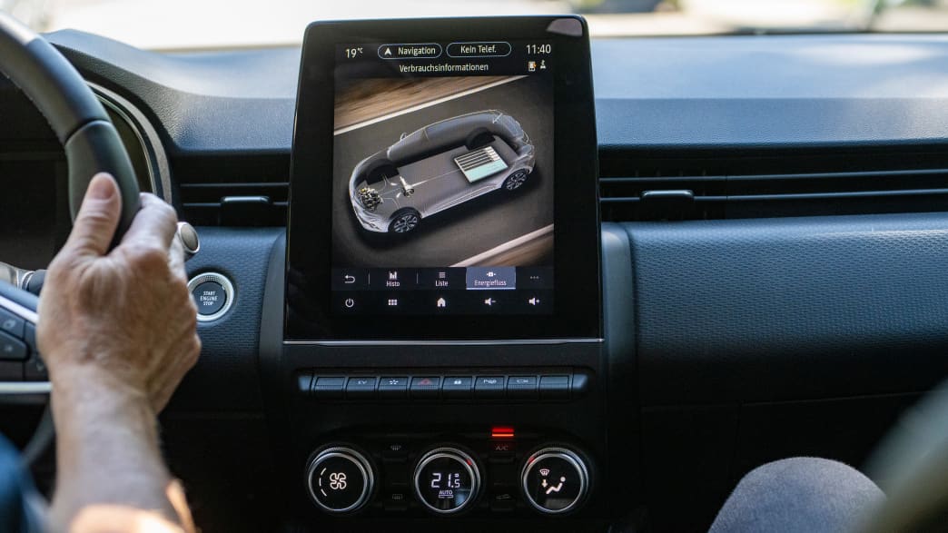 Energiefluss im Display des Renault Clio
