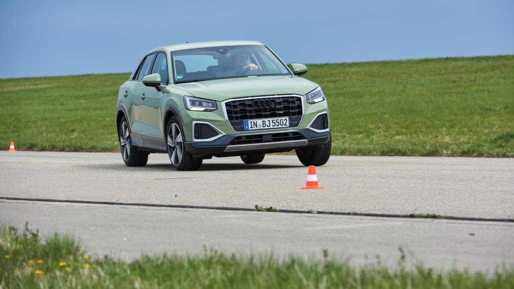 Der Audi Q2 beim Ausweichtest