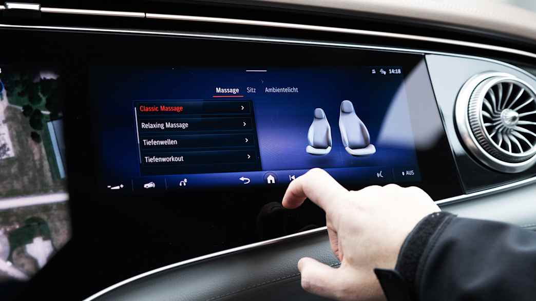 Detail der Massagefunktion des Mercedes EQS580