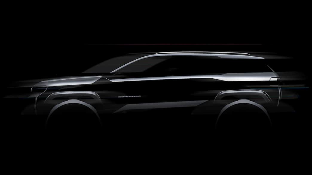 Seitenansicht eines Jeep Compass