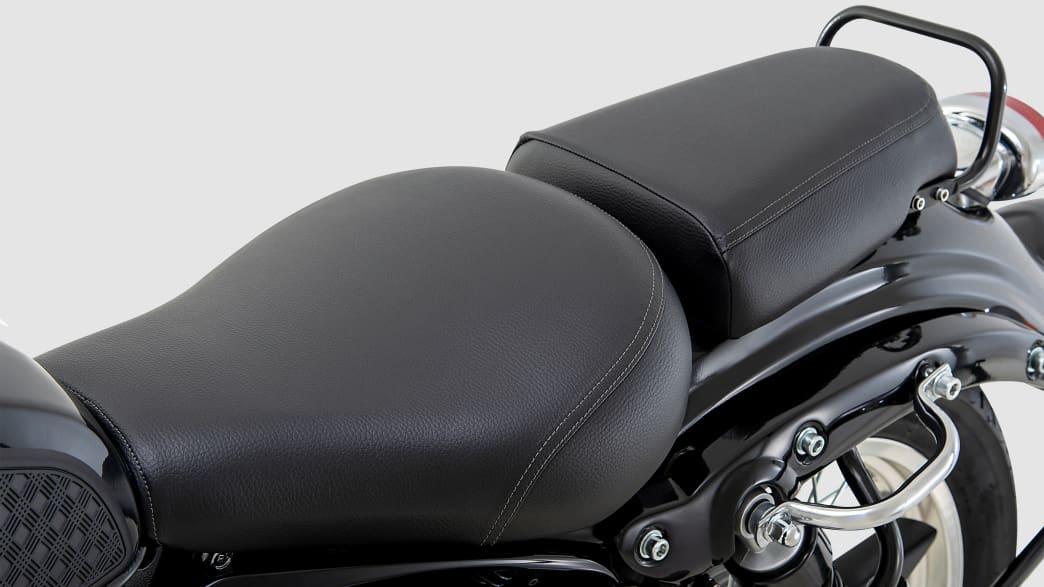 Detailaufnahme des Sitzes der Benelli Imperiale 400