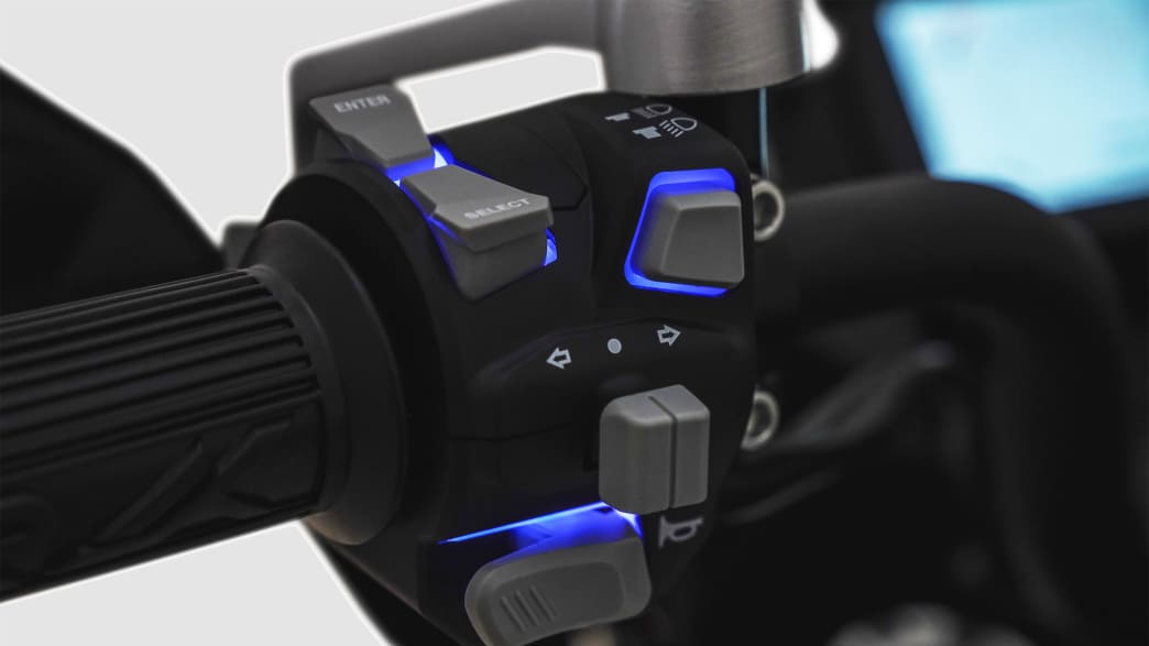 Lenker Detail der Benelli TRK 702