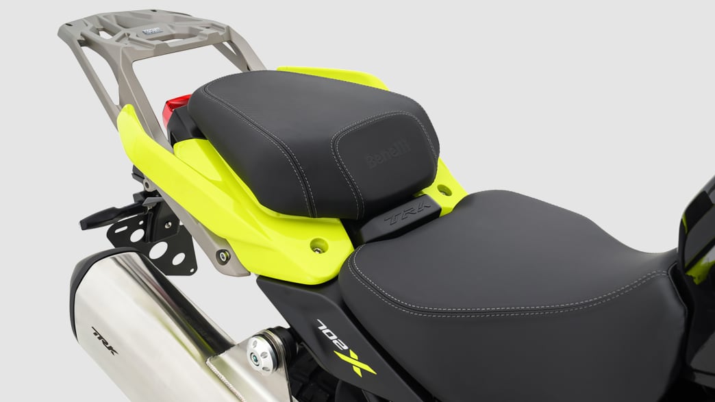 Der Sitz der Benelli TRK 702 X