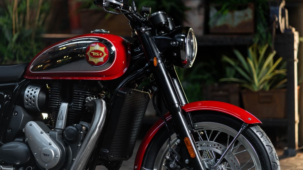 Detailaufnahme der Front der BSA Gold Star