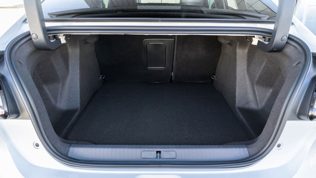 Der Kofferraum des Citroen e-C4X