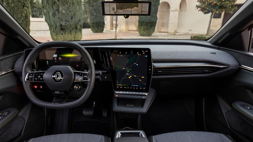 Cockpit Aufnahme des Renault Megane E-Tech