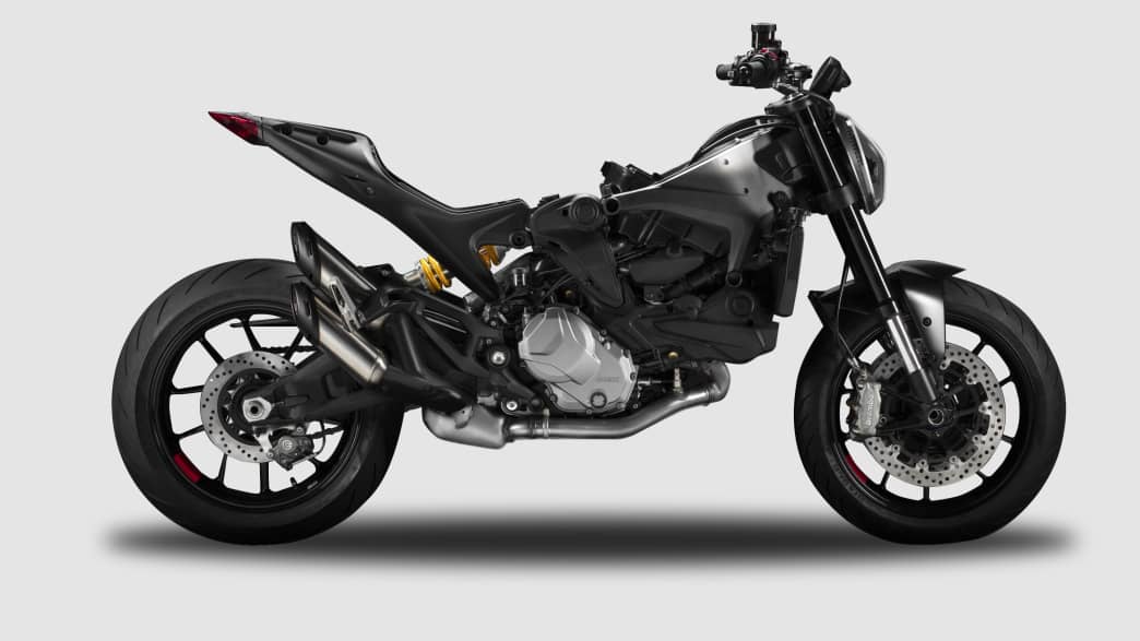Seitenansicht der Ducati Monster