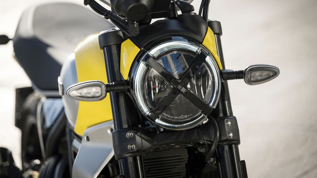 Scheinwerfer der Ducati Scrambler Icon