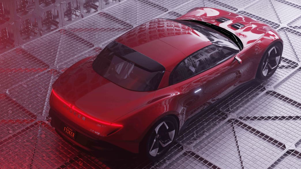 Das rote Fisker Ronin Cabrio
