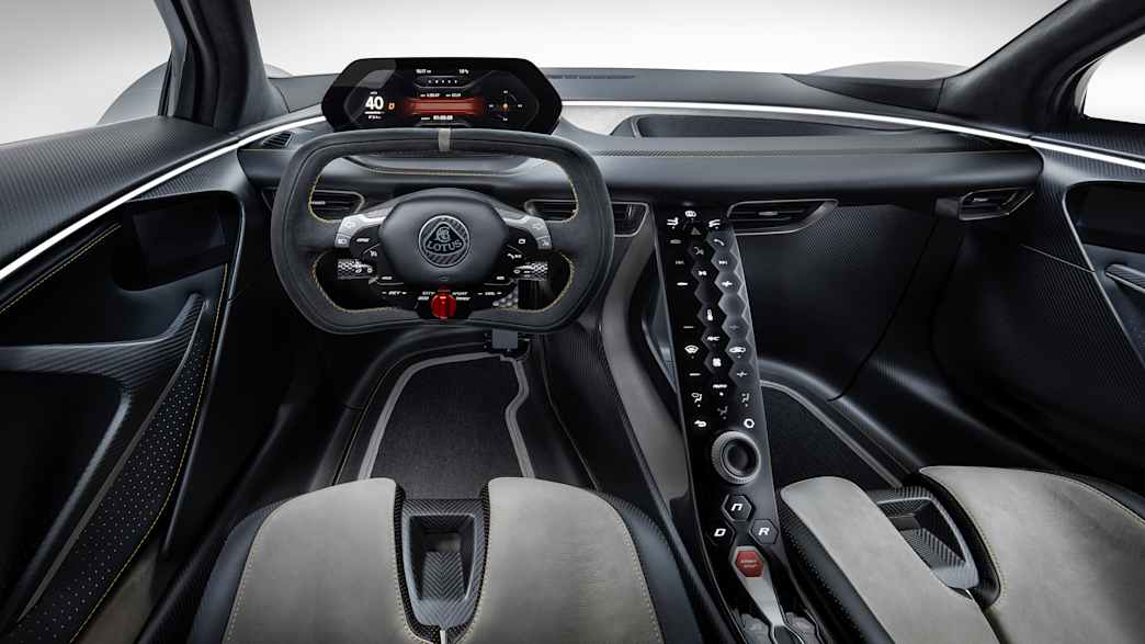 Die Cockpit des neuen Lotus Evija