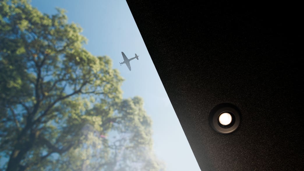 Detailaufnahme des Panoramadachs Renault Rafale