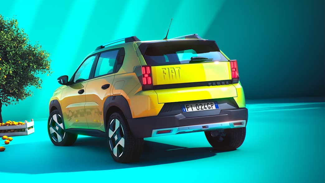 Heckaufnahme des Fiat Grande Panda