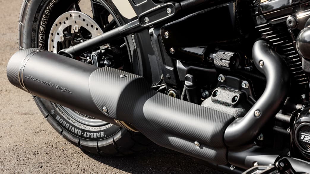 Detailaufnahme der Harley Davidson Model Fat Bob