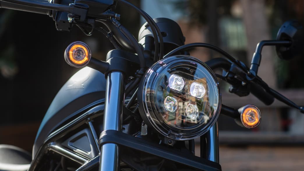 Scheinwerfer der Honda Rebel